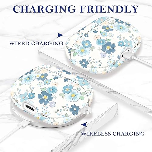 Miniatura 4 de Compatible con Airpods Pro 21 generación Funda transparente, TPU suave linda flor Airpods Pro 2 Gen Funda protectora para niñas mujeres con llavero