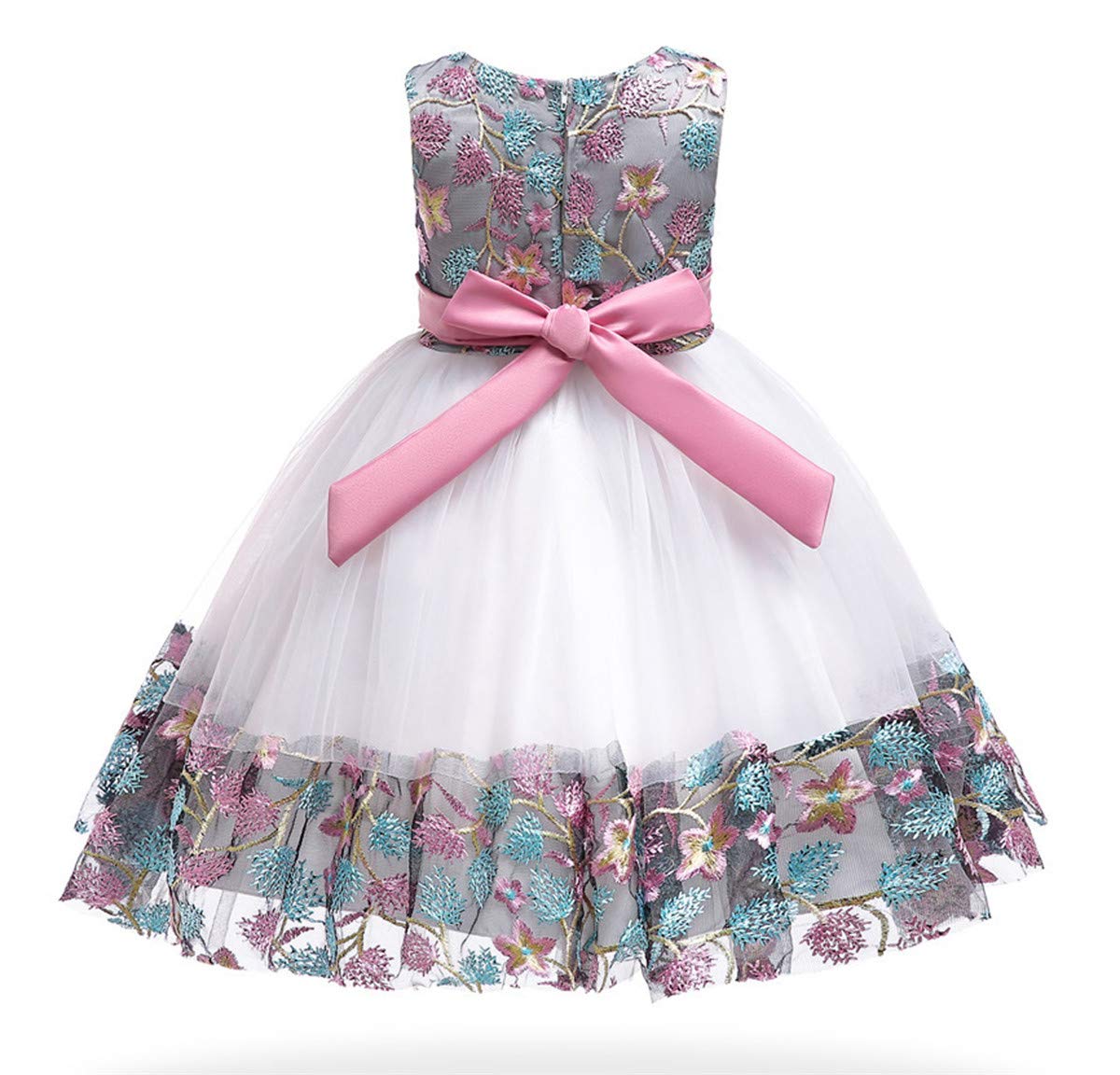 Little Girls Dresses Ball Gown Floral Formal Occasion Toddler Easter Dress 18M 24 Months 2T (Pink,24M)