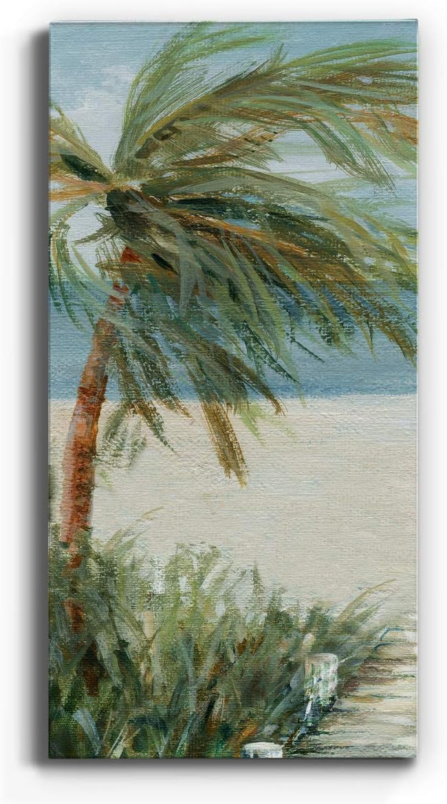 Renditions Gallery Beach Walk I Wall Art, Premium Gallery Wrapped Canvas Decor, Ready to Hang, 40 in H x 20 in W, Made in America Print
