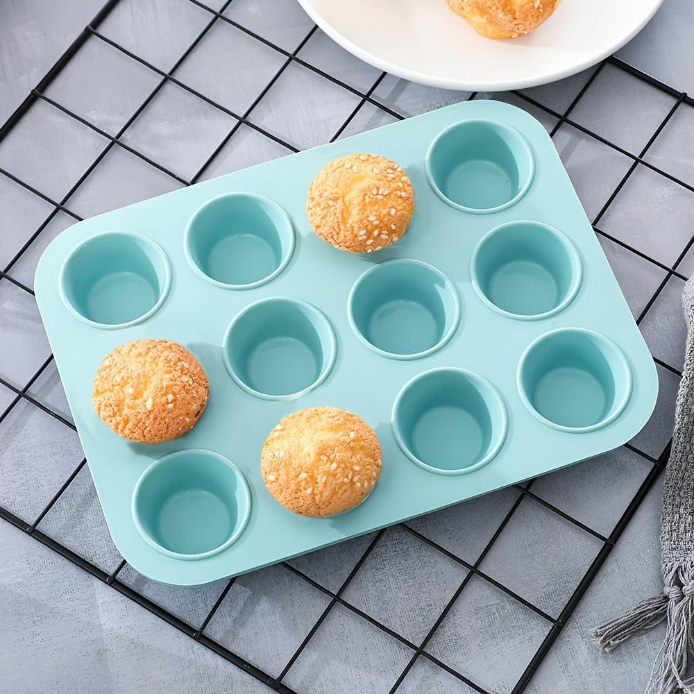 NYSDM - Juego de 30 Utensilios antiadherentes de Silicona para Hornear, Incluye Molde para Hornear, Molde para Pasteles, Molde para donas, Molde para Muffins y 24 moldes de Silicona para Cupcakes