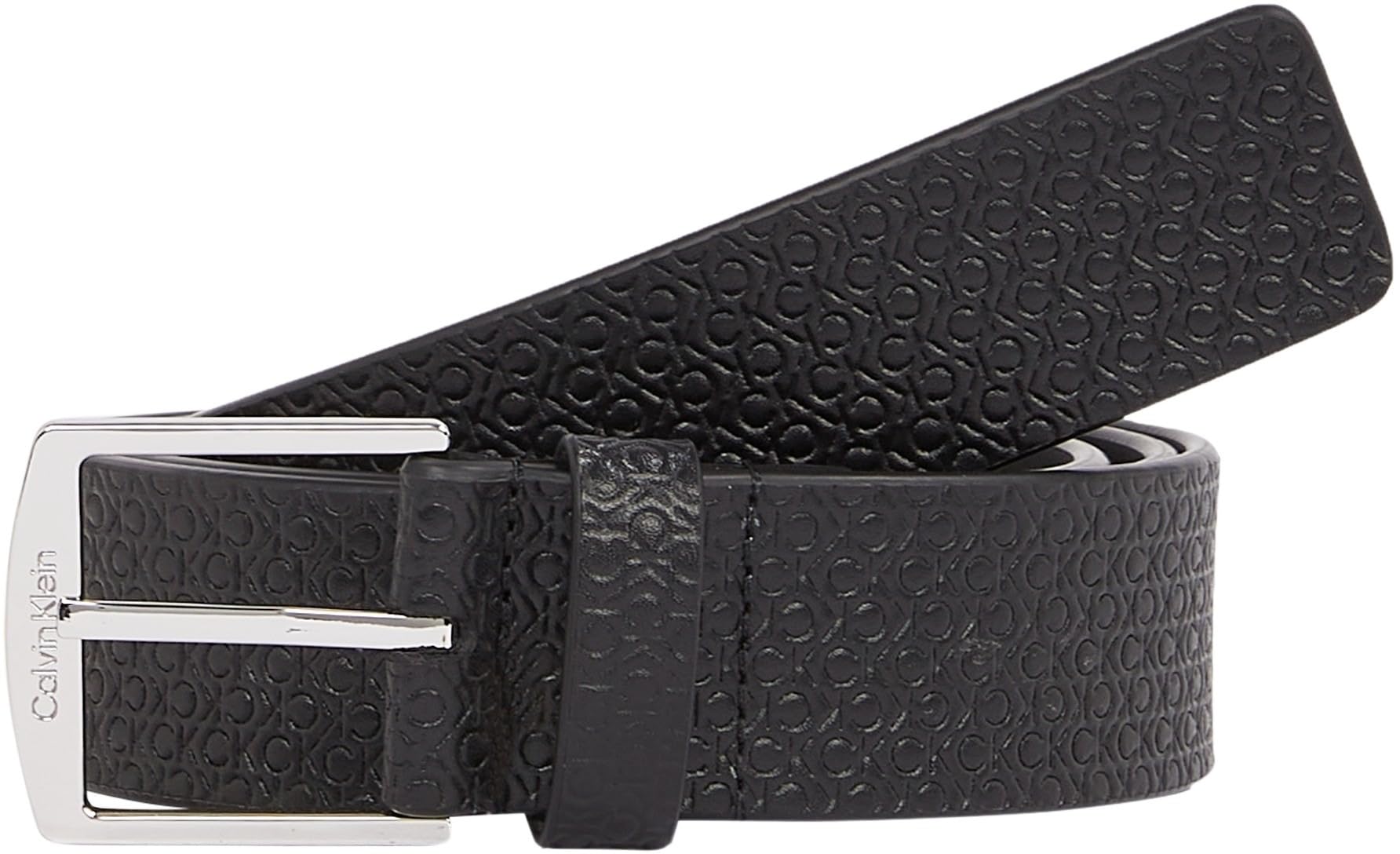 Calvin Klein Men's Casual Mono Logo Belt, Black (Ck Black Nano Mono), 45,3 inches