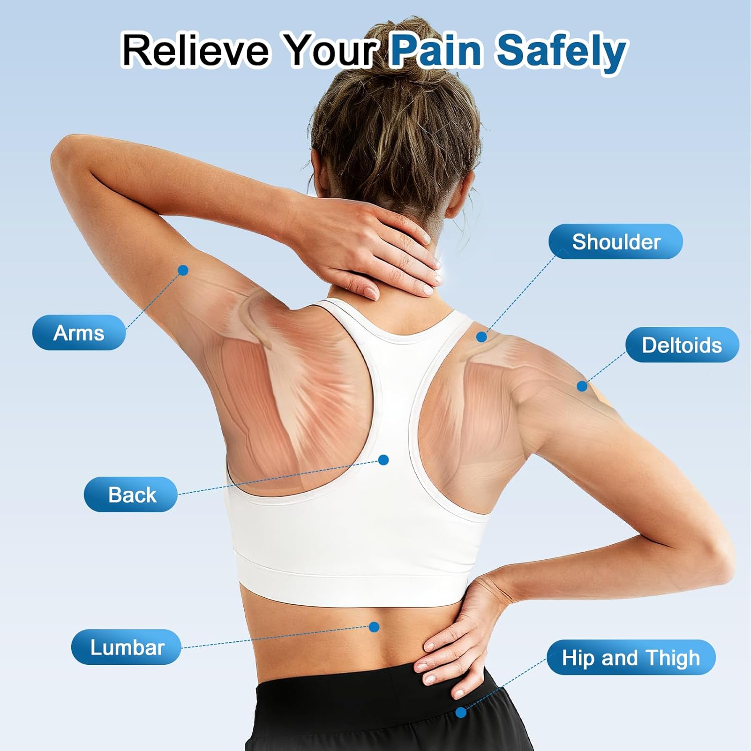 TENS Unit EMS Muscle Stimulator for Pain Relief, 4-in-1 TENS & EMS & Relax & DIY, 4-Channel 60 Modes 30 Intensity with Upgraded Color Screen for Back, Neck, Shoulder, Sciatica - Image 8