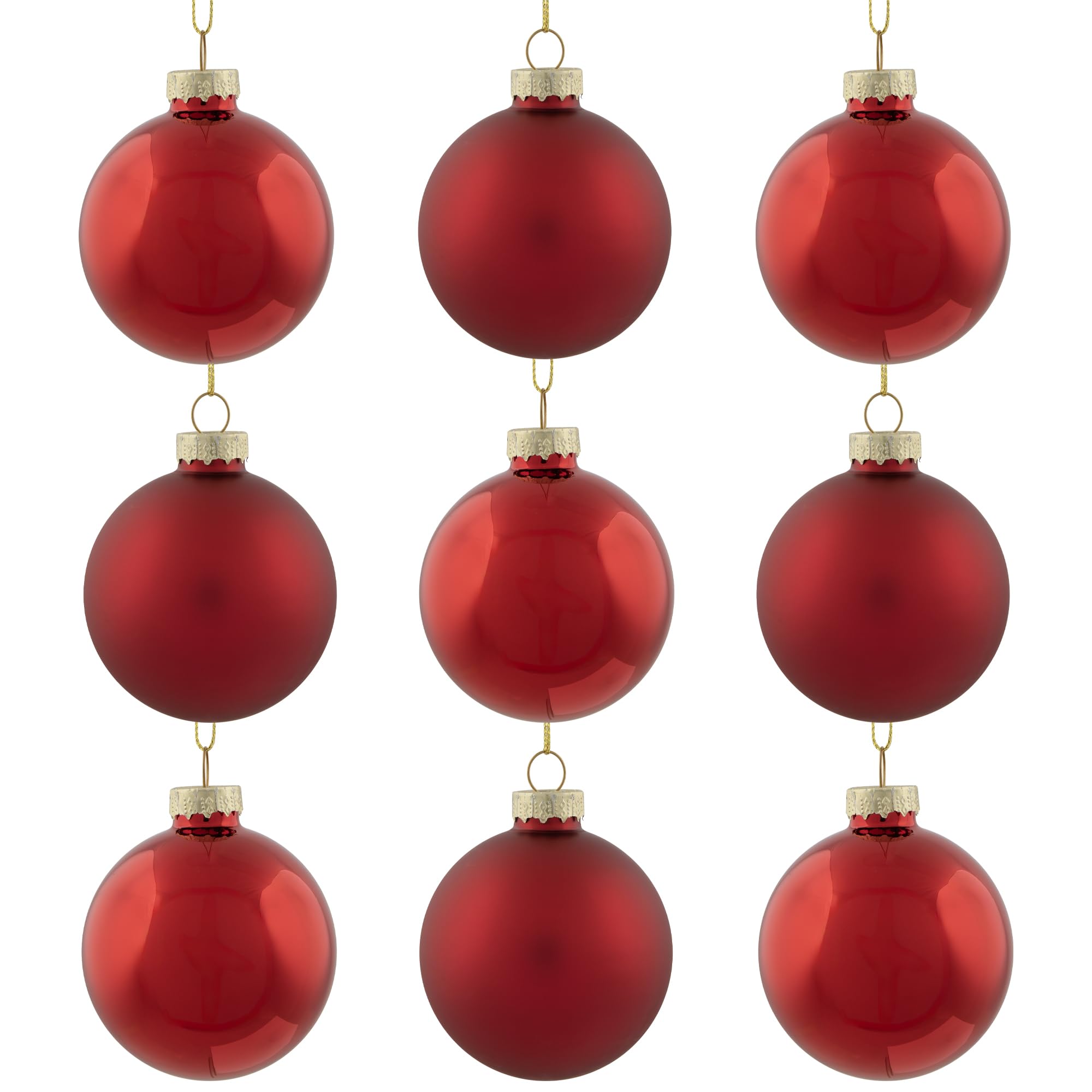 Amazon.co.jp: Northlight WY00735 レッドガラスボール クリスマス