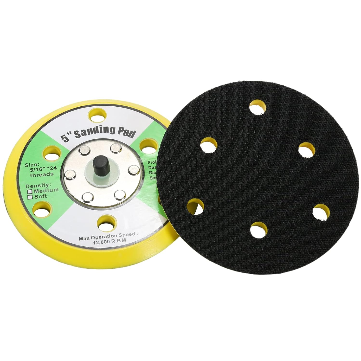 5Inch 6 Hole Hook and Loop Orbital Sander Replacement Pad Backing Pad for Air Sander
