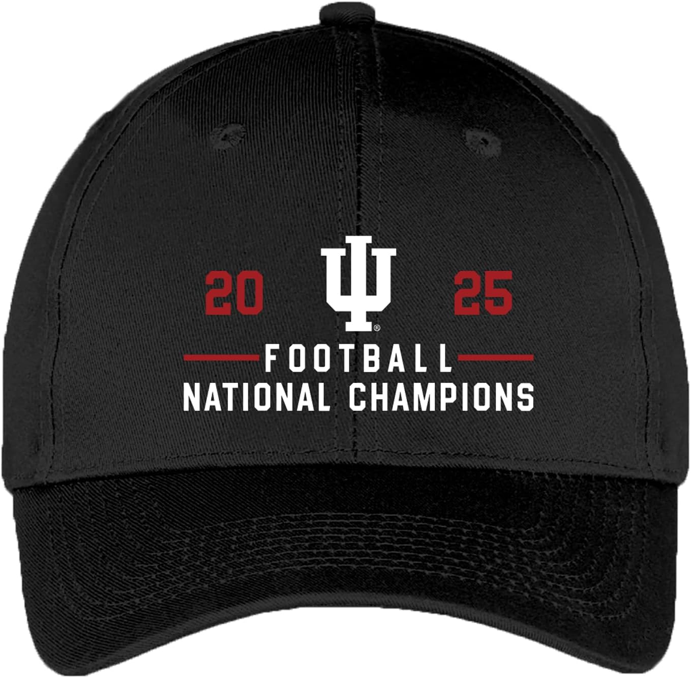 UGP Campus Apparel NCAA University 2025 Football Champions Simple Path Sports Team 6-Panel Twill Cap