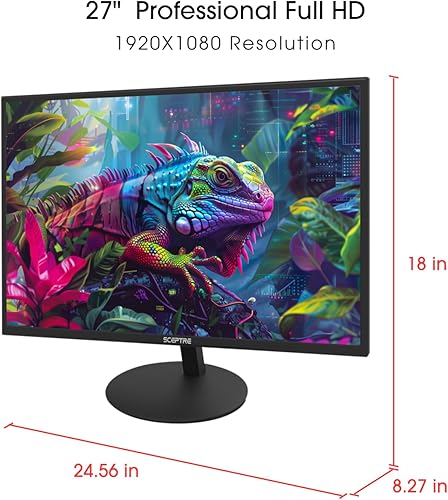 Miniatura 8 de Sceptre Nuevo monitor para juegos de 27 pulgadas 100Hz 1ms DisplayPort HDMI x2 100% sRGB AMD FreeSync Altavoces integrados, máquina sin marco para