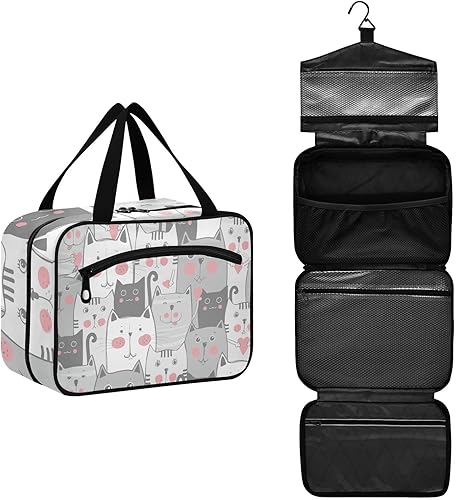 Neceser para mujer, bolsa de maquillaje de viaje, organizador de bolsas de cosméticos, bolsa de aseo colgante para mujeres y hombres, bolsa de viaje