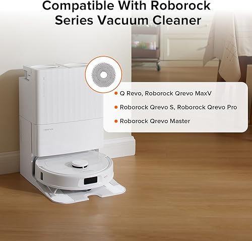 Miniatura 2 de roborock Paquete de 4 paños de microfibra para trapeador Q Revo, Qrevo MaxV, Qrevo S, Qrevo Pro, Qrevo Slim Qrevo S5V robot aspirador, accesorios de