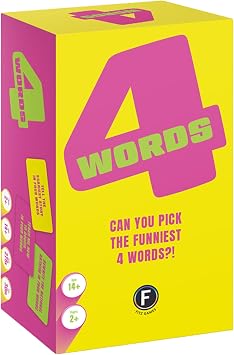 4 Words Party Game - Creative Word Play for Surprisng Answers & Hilarious Laughs - Fun Icebreaker for Parties and Game Nights - Ages 14+, 2+ Players, 30 Minute Playtime, Made by Fitz