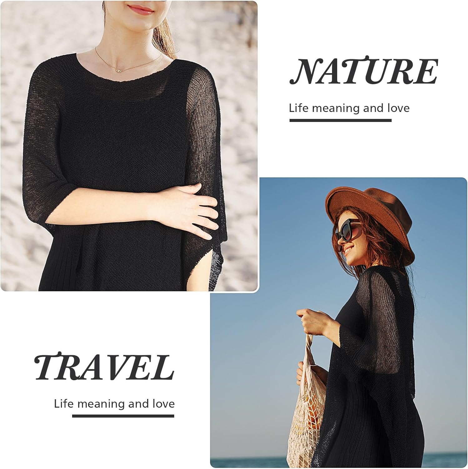 1 Pcs Women Sheer Poncho Shrug Summer Sheer Blouse Top Lightweight Poncho Sheer Bolero for Formal Evening Dress - Image 6