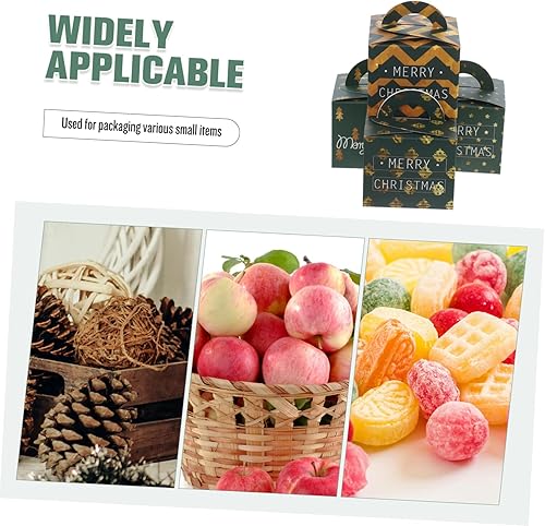 Vista 8 de Kichvoe 12 cajas de galletas de Navidad, cajas a dos aguas, cajas de regalo de fiesta de Navidad, recipientes de papel para Navidad y vacaciones