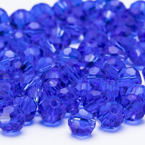 Miniatura 1 de 200 cuentas de cristal Rondelle de 0.315 pulgadas para la fabricación de joyas, cuentas redondas de cristal facetadas de zafiro para fabricación de