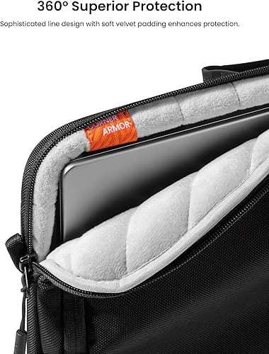 Miniatura 5 de tomtoc Funda protectora delgada 360 para laptop con correa para el hombro para Acer Dell HP ASUS ASUS Lenovo Samsung portátil Chromebook, repelente