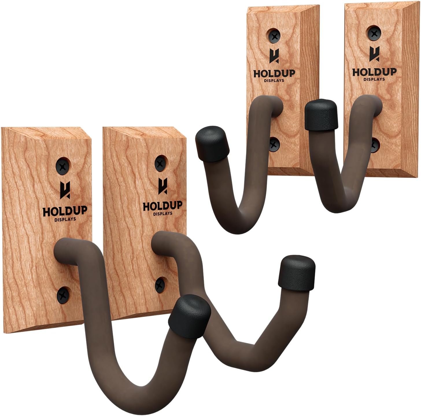 Hold Up Displays - Horizontal Gun Rack and Shotgun Hooks Store Any Rifle Shotgun and Bow - Real Hardwood Harvested in Wisconsin - Made in USA …