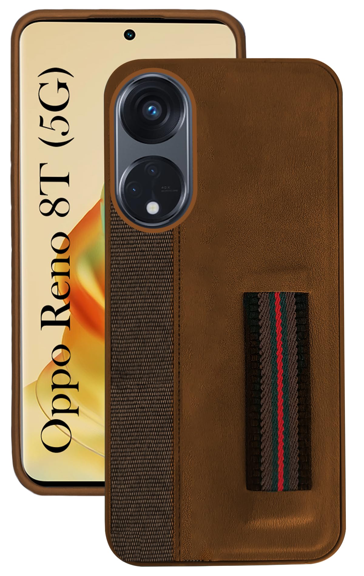 Jkobi Back Cover Case for Oppo Reno 8T 5G (Professional PU Leather | Strip Chain Holder Socket | Brown) (B0CMTKBCHT) Amazon Price History, Amazon Price Tracker