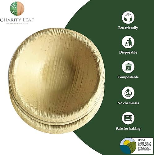 Miniatura 10 de Mini tazón cuadrado de hoja de palma desechable de 3.5 pulgadas (100 piezas)  Como bambú  Todo natural y biodegradable  Tablas de embutidos,