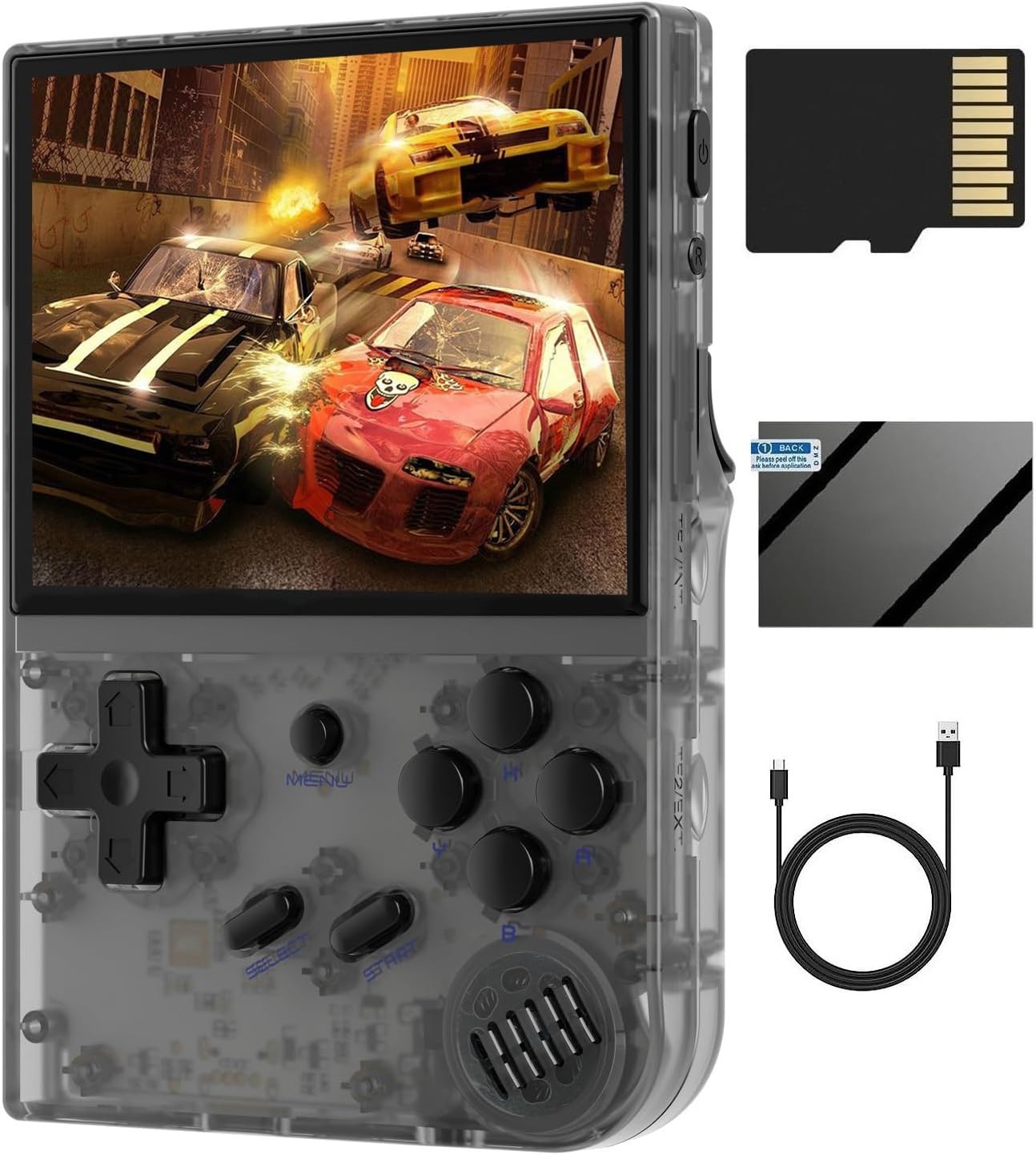 Anbernic RG35XX Pro Retro Handheld Game Console , RG 35XXPro Support HDMI TV Output 5G WiFi Bluetooth 4.2 , 3.5 Inch IPS Screen Linux System Preloaded 4353 Games 3200mAh Battery(Transparent Teal-New)