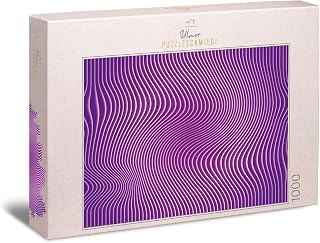 Puzzle Impossible, puzzle de 1000 pièces, pour les professionnels ou pour le désespoir - Lignes ondulées violettes avec rythme hypnotique et profondeur optique - Qualité allemande