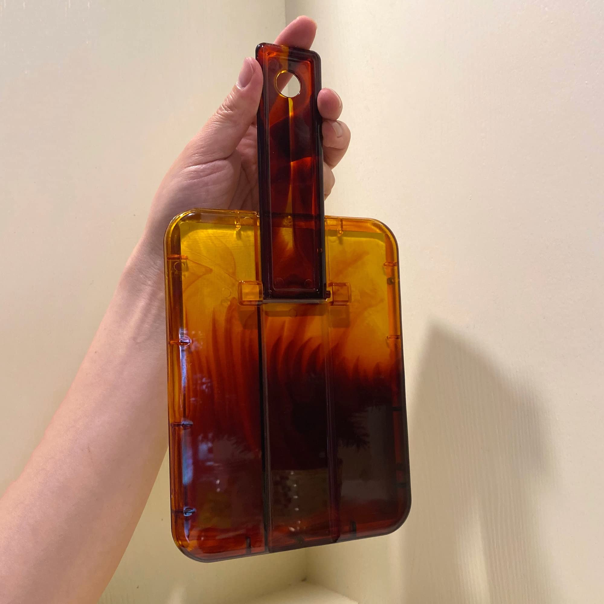 Espejo de Escritorio de una Sola Cara, tamaño pequeño, de Alta definición, Vertical, Color ámbar, para Hombres y Mujeres.