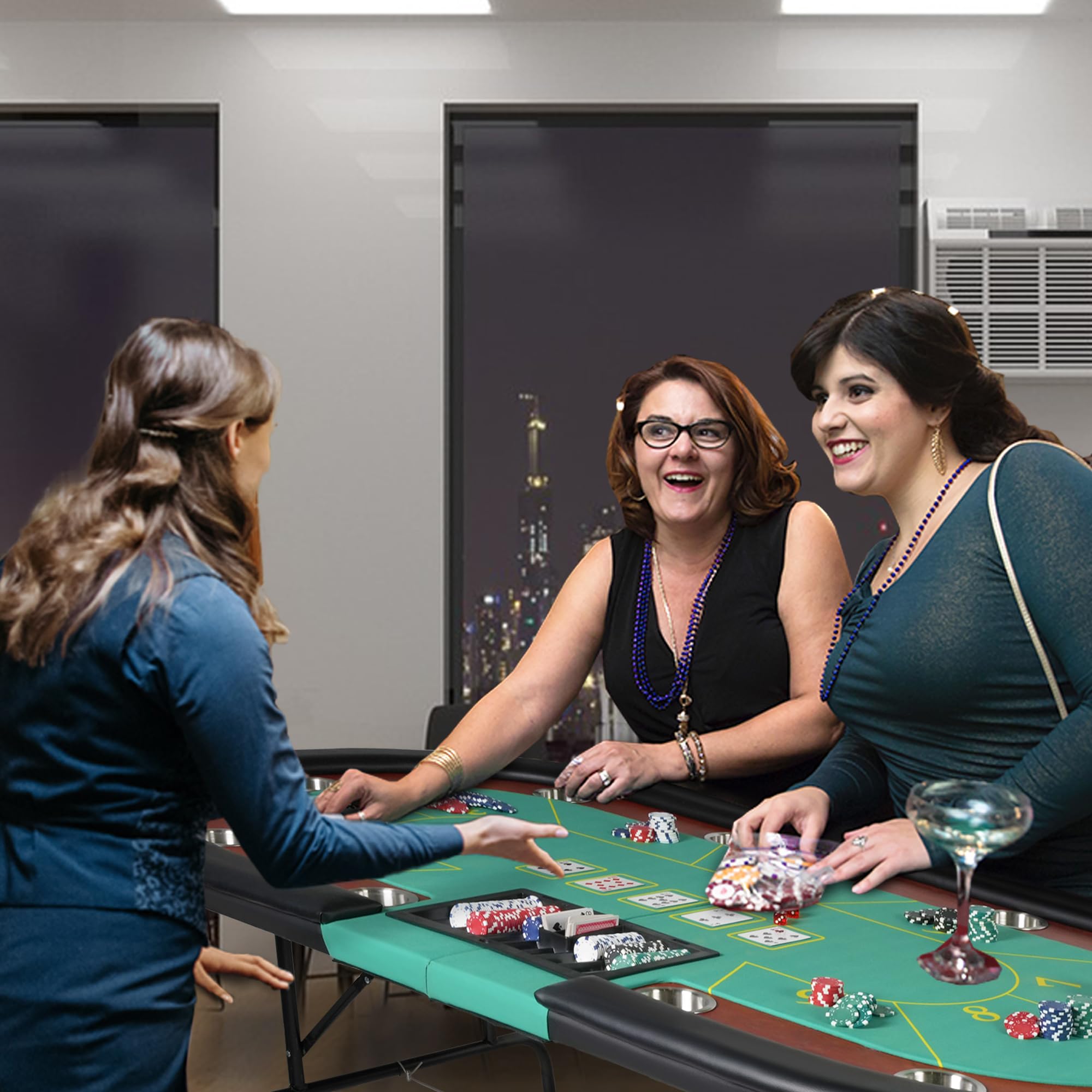 Vilobos Poker Chips Set, 300PCS Poker Chips with Carrying Case for Texas Holdem Blackjack Gambling