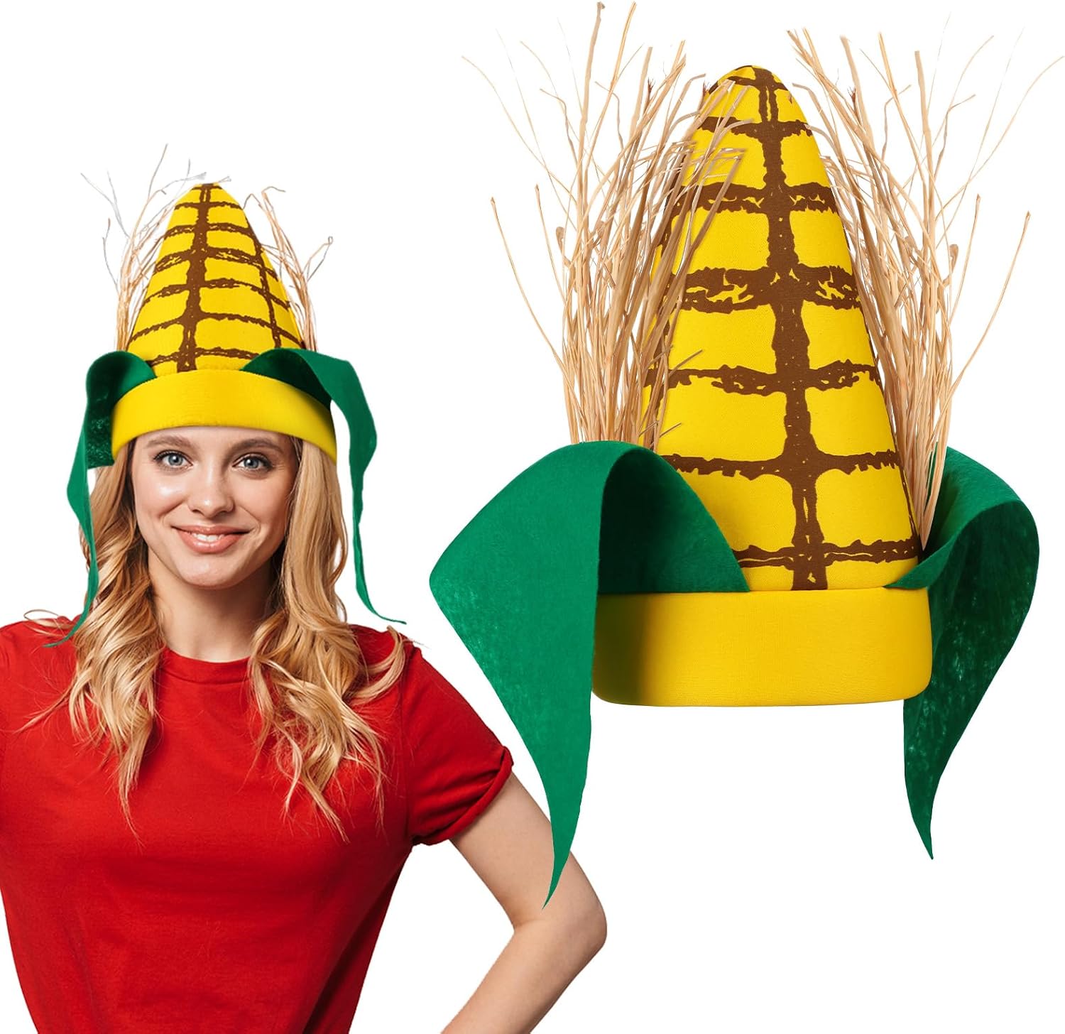 Berlune Funny Corn Hats Corn Cob Hat for Adults Thanksgiving Party Accessories