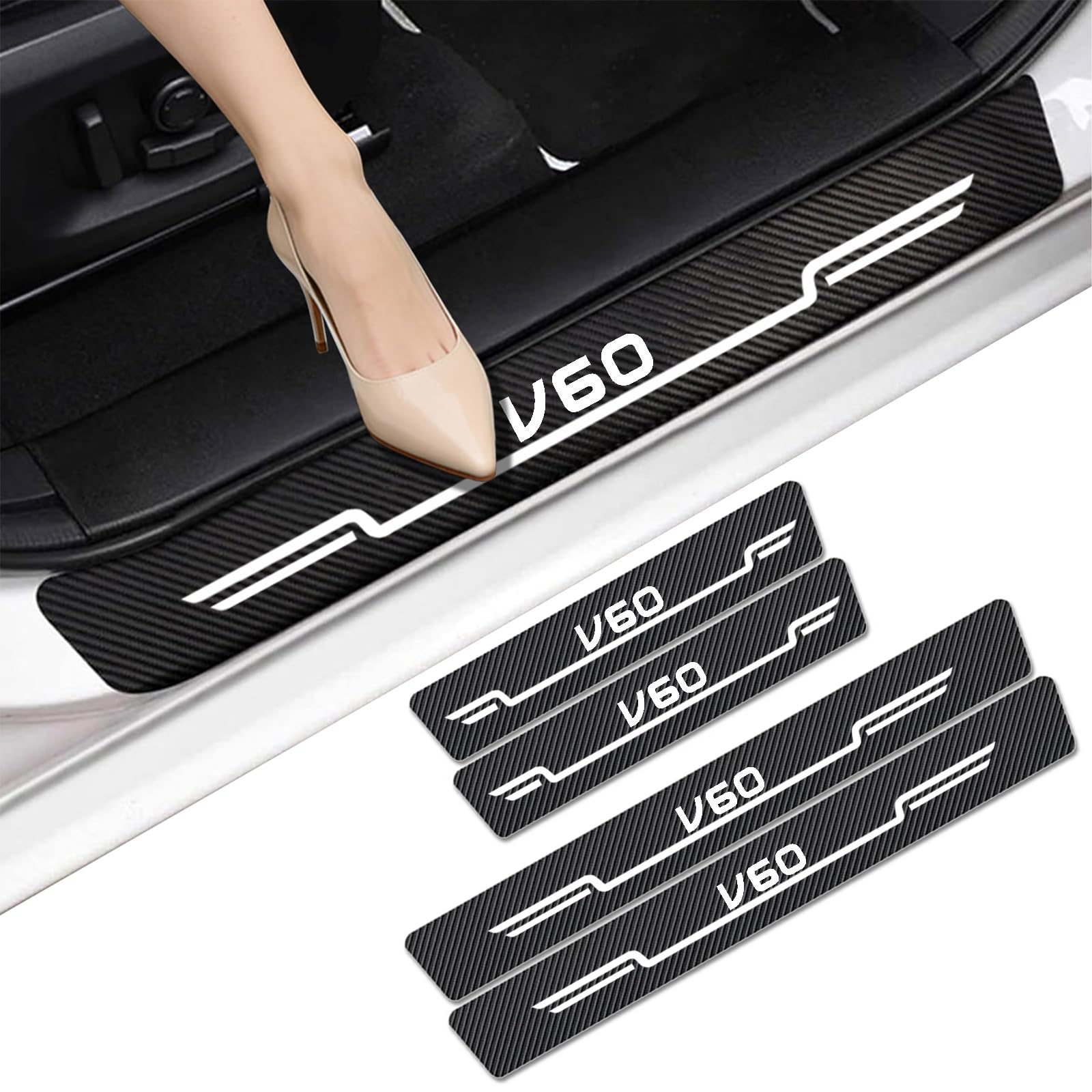 WXH97F Car Door Sill Protector for VOLVO V60 2011-2026