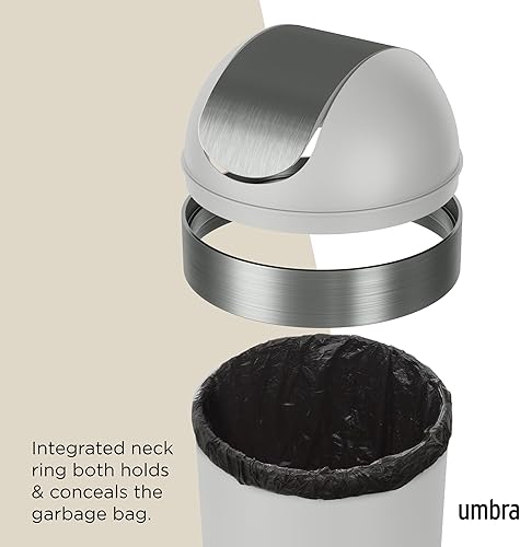 Vista 4 de Cubo de basura Umbra Gris