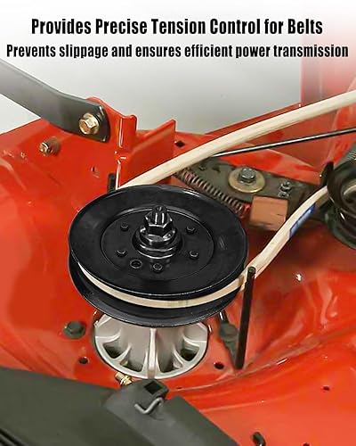 Miniatura 5 de Polea tensora apta para John Deere 737 757 ZTrak 2025R 2305 Compact Utility Serie 54C 54D, polea de correa de cortacésped reemplazar TCA17540