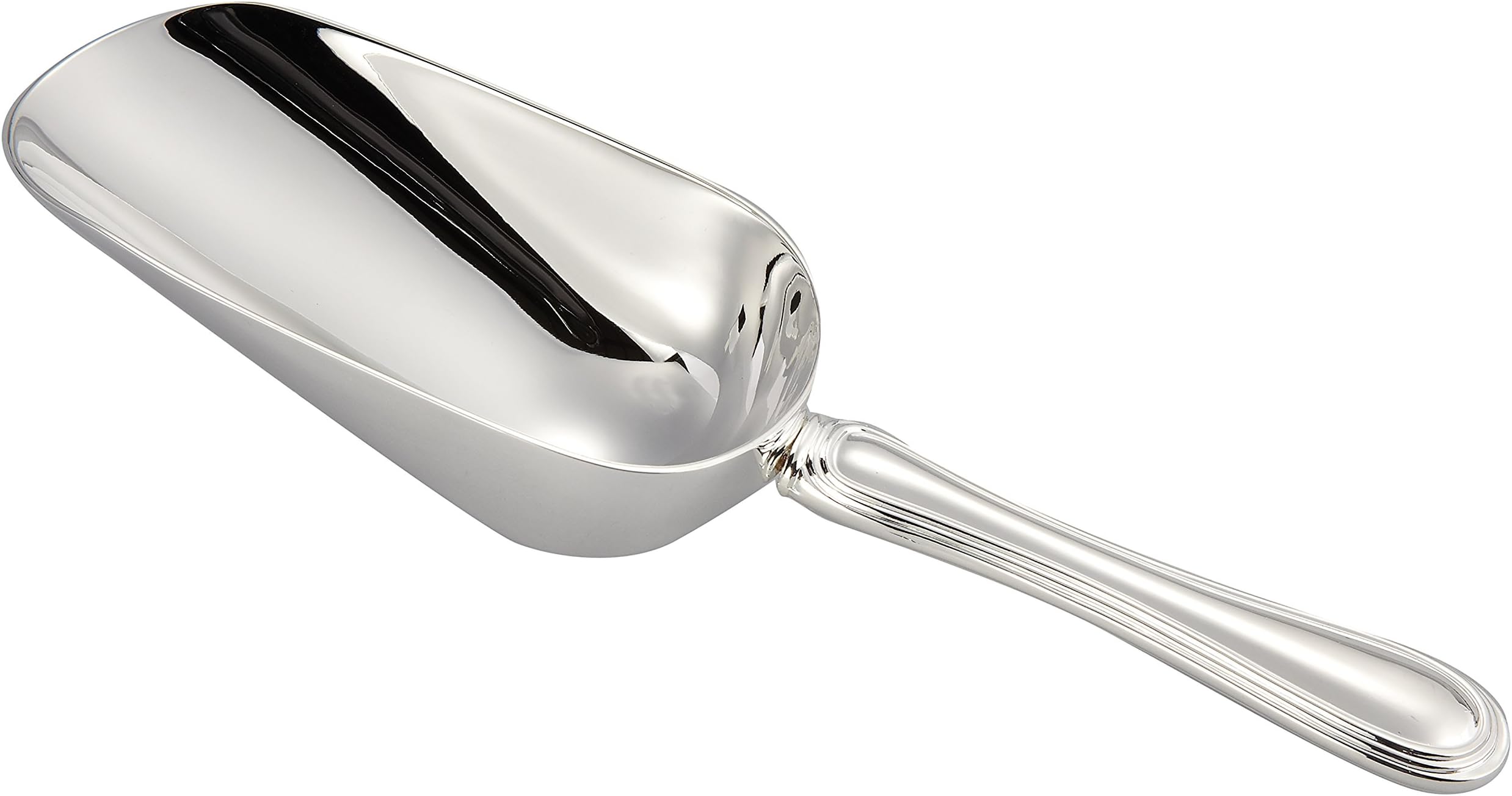 Elegance Silver Rim Ice Scoop – 8.75" Silver-Plated Barware, Elegant & Durable, Perfect for Entertaining or Gifting
