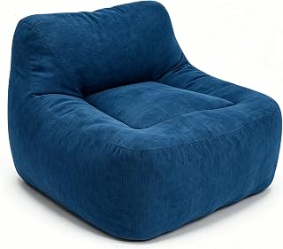 Johnear Sitzsack Erwachsene mit Füllung & Tragegriff, ergonomischer Bean Bag Chair – Gemütlicher Sitzsack für Wohnzimmer, Schlafzimmer, Kinderzimmer (Blau)