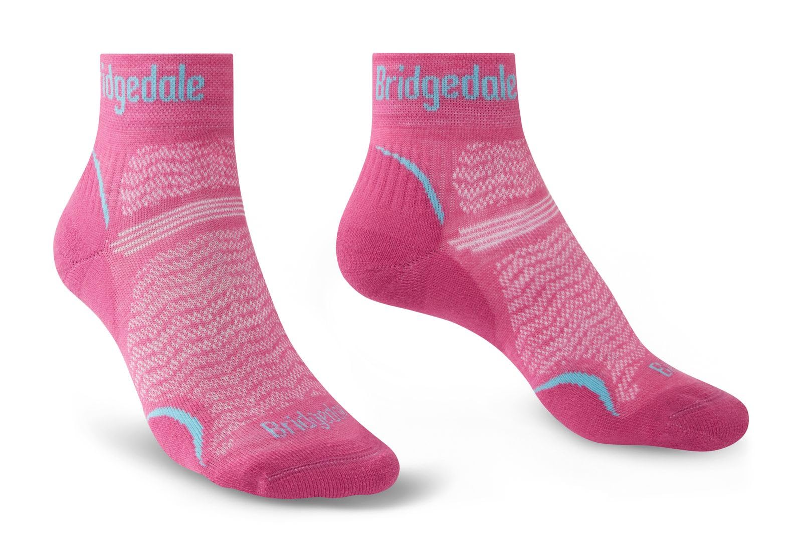 Bridgedale Socks - HIKE Ultralight T2 Merino Performance Ankle Women's - Pink - Small
