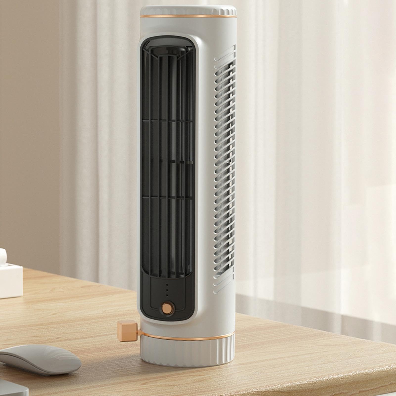 ventilatore a torre, silenzioso, senza lama, 3 velocità, ricaricabile, da tavolo, ventole che si raffreddano come i condizionatori d'aria | per casa, camera da , ufficio
