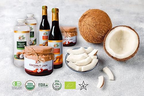 Miniatura 2 de Quezon's Best Mermelada de Coco Orgánica 11.64 oz con Moscovado, Deliciosa, Sabrosa Mermelada Fragante con Moscovado Orgánico, Ideal para Postres,