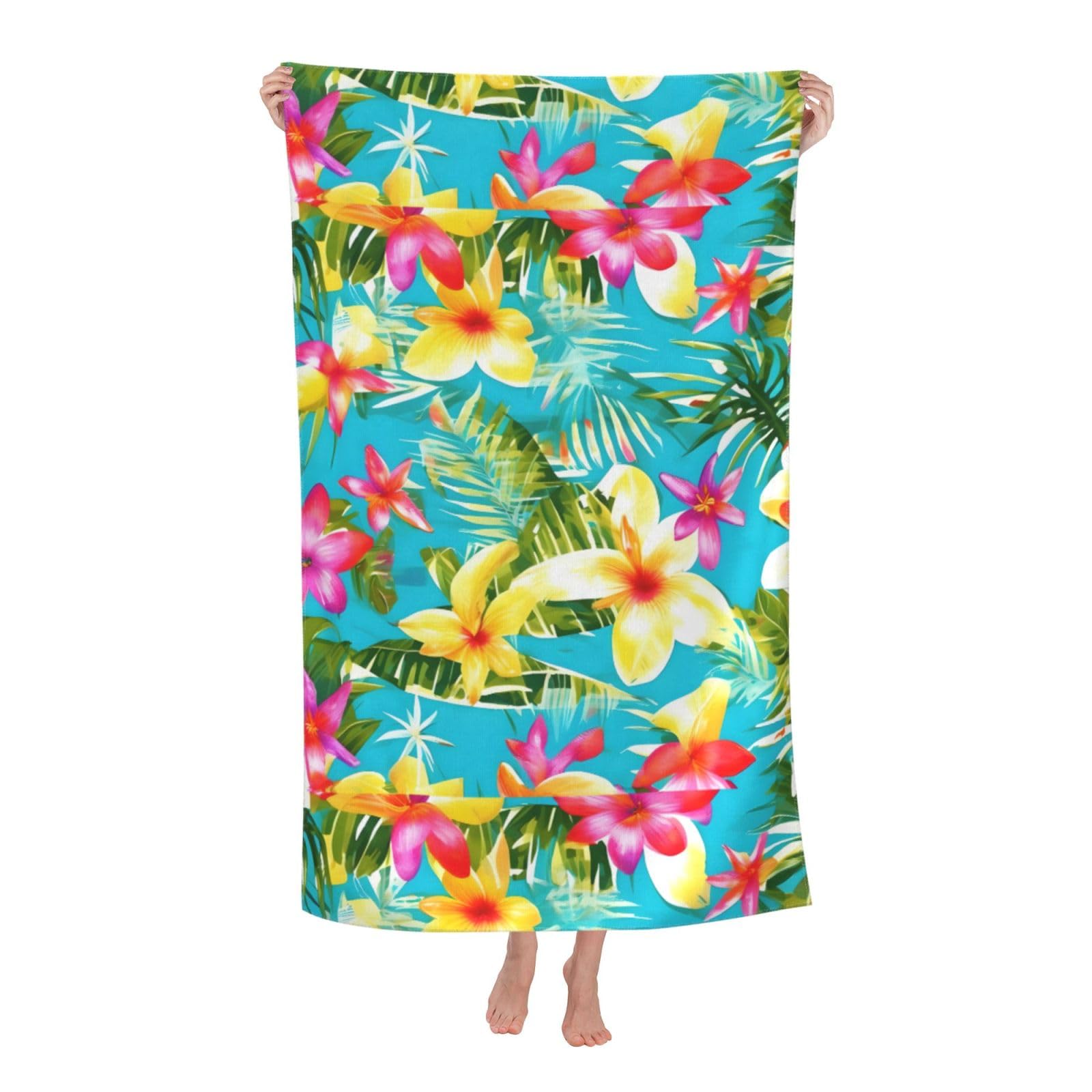 Cbaaghh Summer Style Hawaiian Print Adult Beach Towels,Beach & Pool Towel,Beach Towels,Towels For Camping