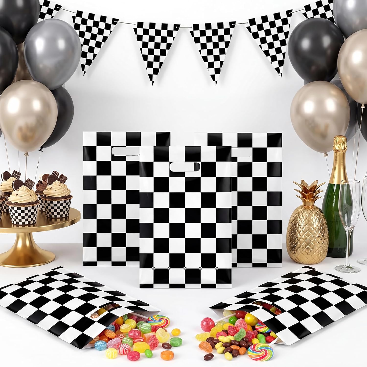 EUUBIRD 30 Pack Race Car Party Favors Goodie Bags for Kids Birthday