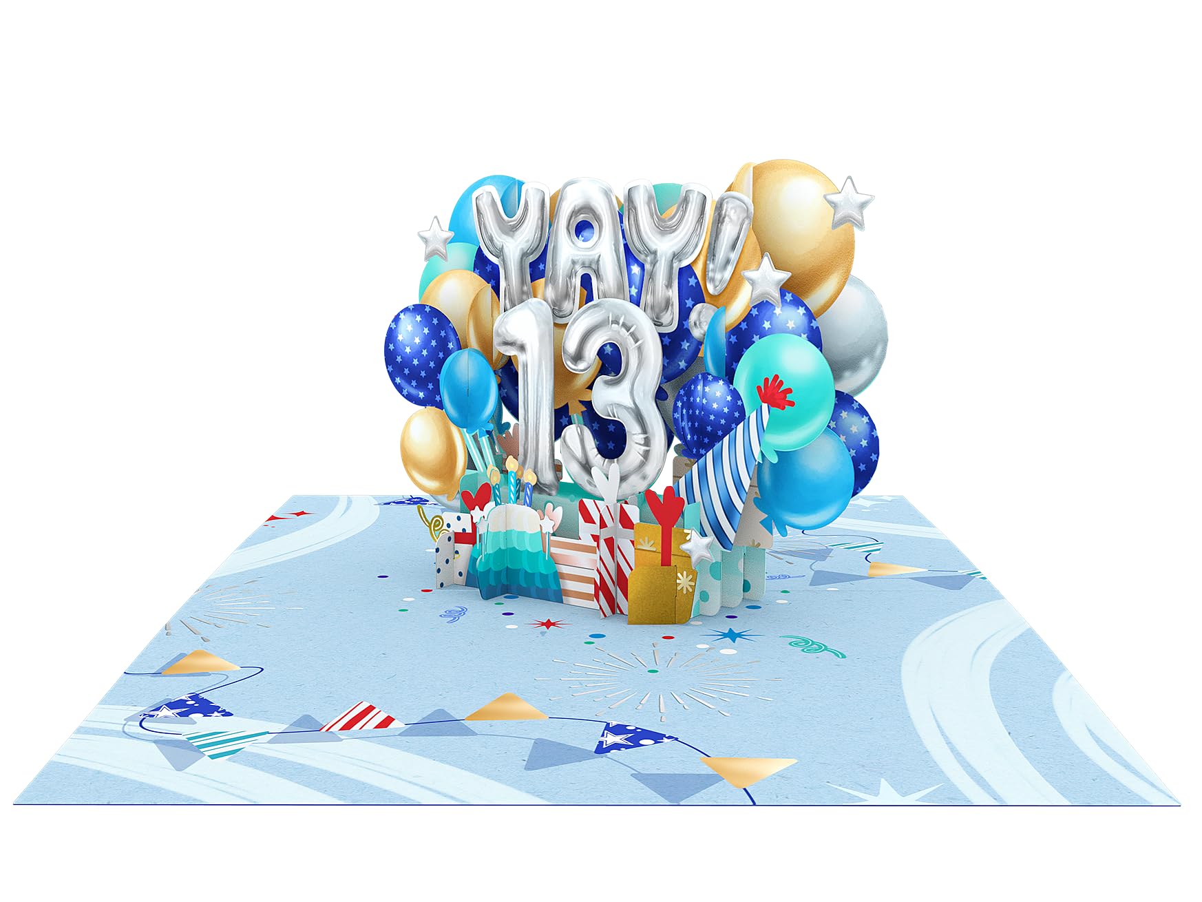 Regalo Cumpleaños Tarjeta De Cumpleaños TRIDECOR Número 13 - 5x7 Pulgadas -  Incluye Sobre Y Calcomanía - Para Niños Y Niñas Tarjeta Interior Blanco  Personalizar, image size:1746x1310