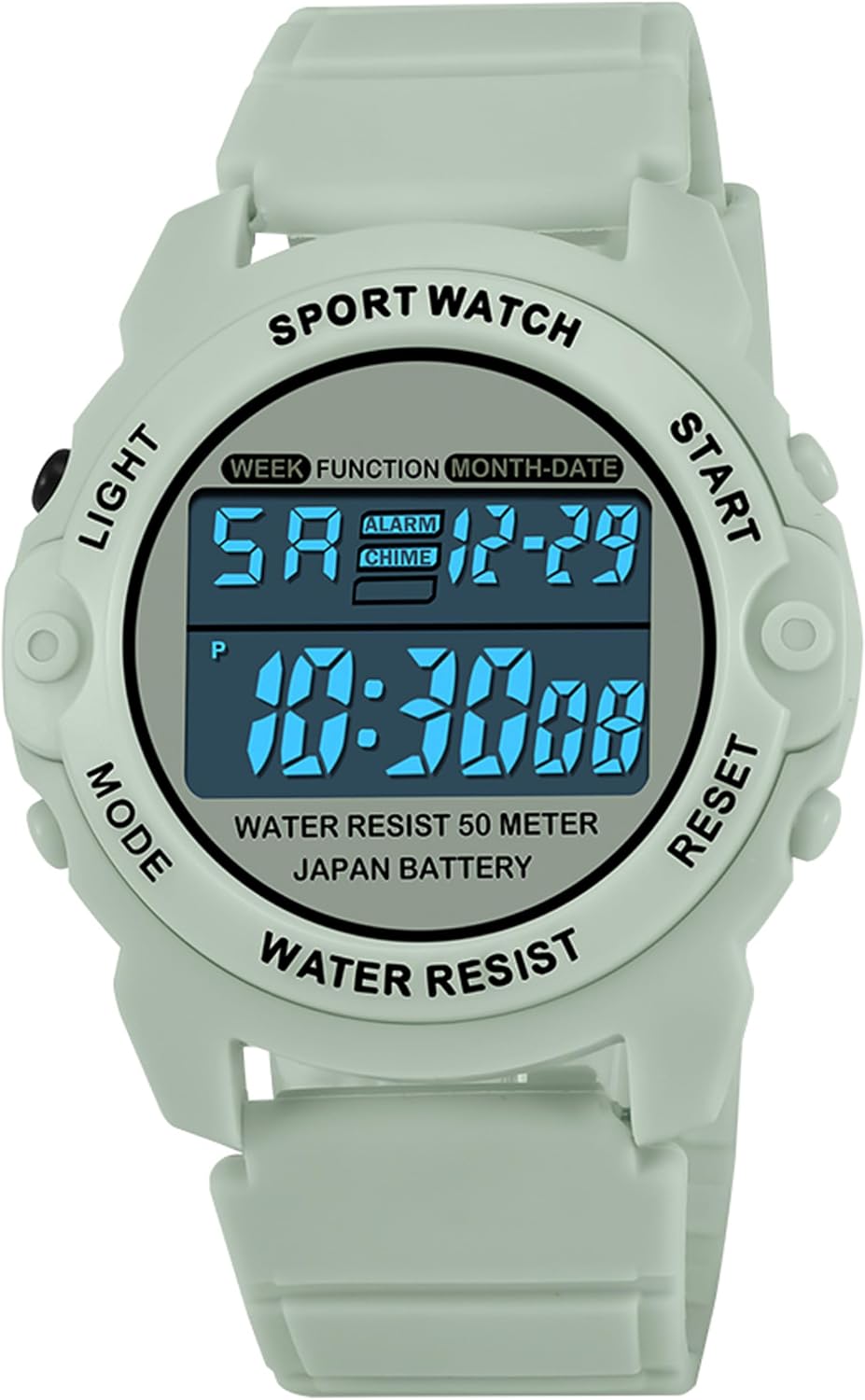 findtime Watches for Women Digital Small Simple Female Wrist Watch with Alarm/Stopwatch/5ATM Waterproof/LED Back Light