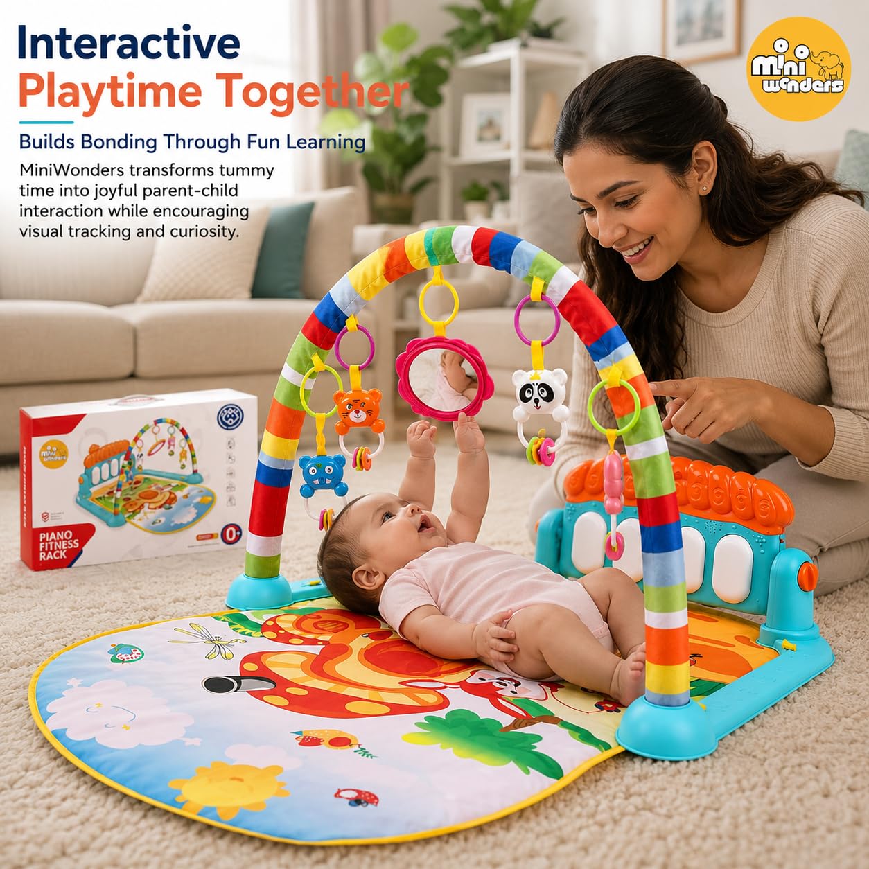 Mini Wonders Baby Gym - Tummy Time Activity Mat -3