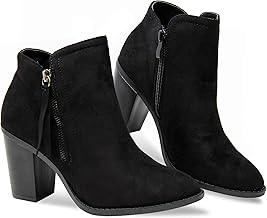 comfortable black heeled boots