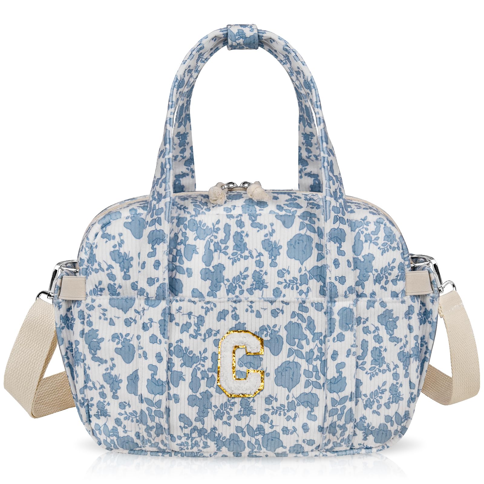 Large Lunch Bag Insulated Lunch Box for Women Men Cute Corduroy Lunch Tote Bags Reusable Lunch Bag Adult Leakproof Portable Cooler Bag for Work Picnic