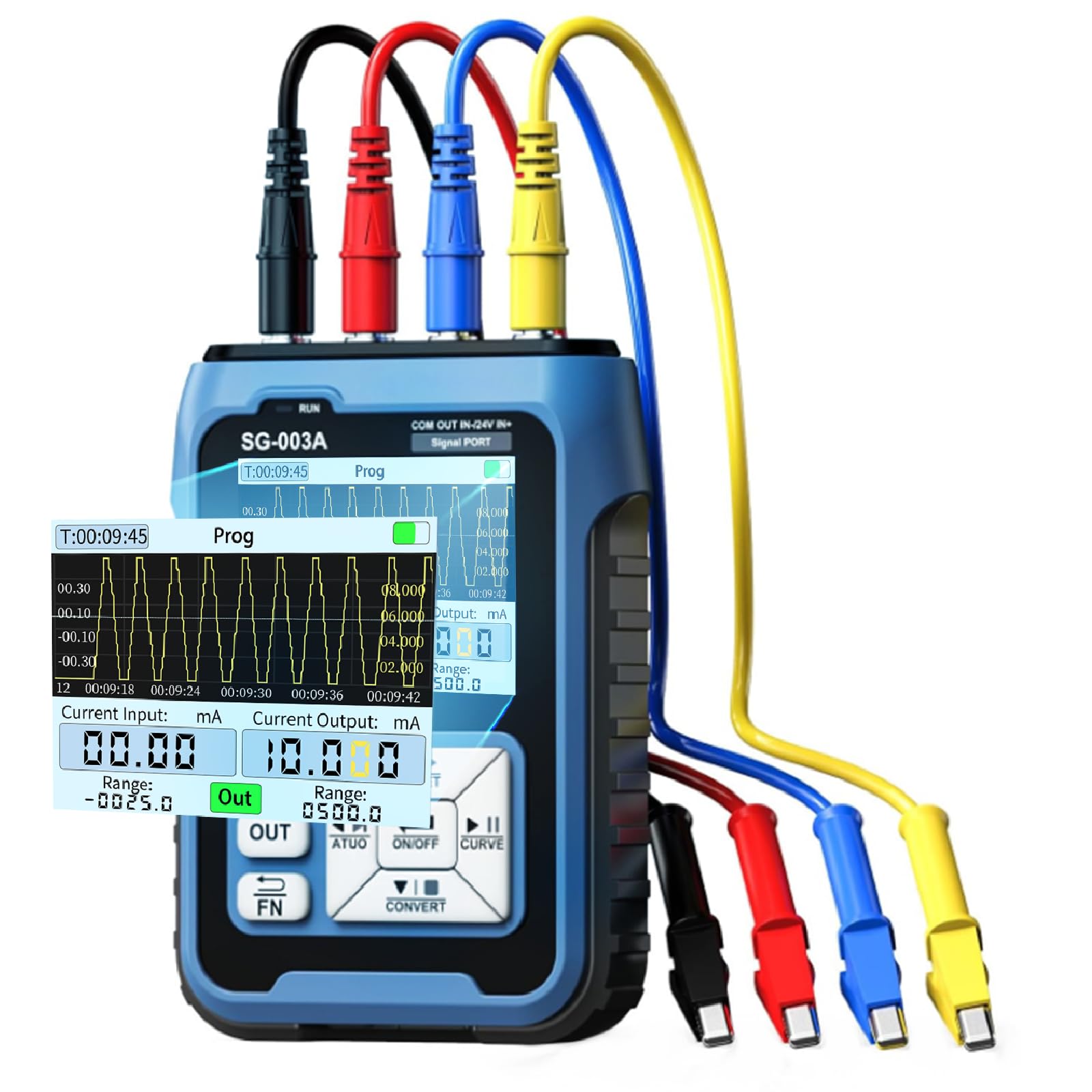 Modelo mejorado SG-003A: generador de señal WESTOBiG 0-24V 0-24mA voltaje de corriente ajustable, simulador analógico ajustable, curva en tiempo real, registro histórico, generador de función