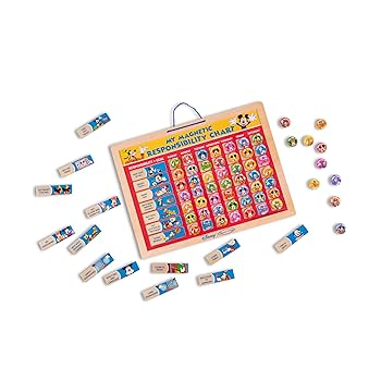 Melissa & Doug Magnetic Responsibility Chore Chart/White Board W