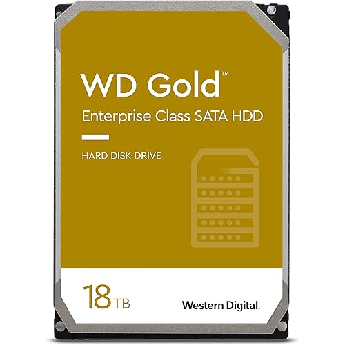 Western Digital 18TB WD Gold Enterprise Class Internal Hard Drive - 7200 RPM Class, SATA 6 Gb/s, 512 MB Cache, 3.5" - WD181KRYZ