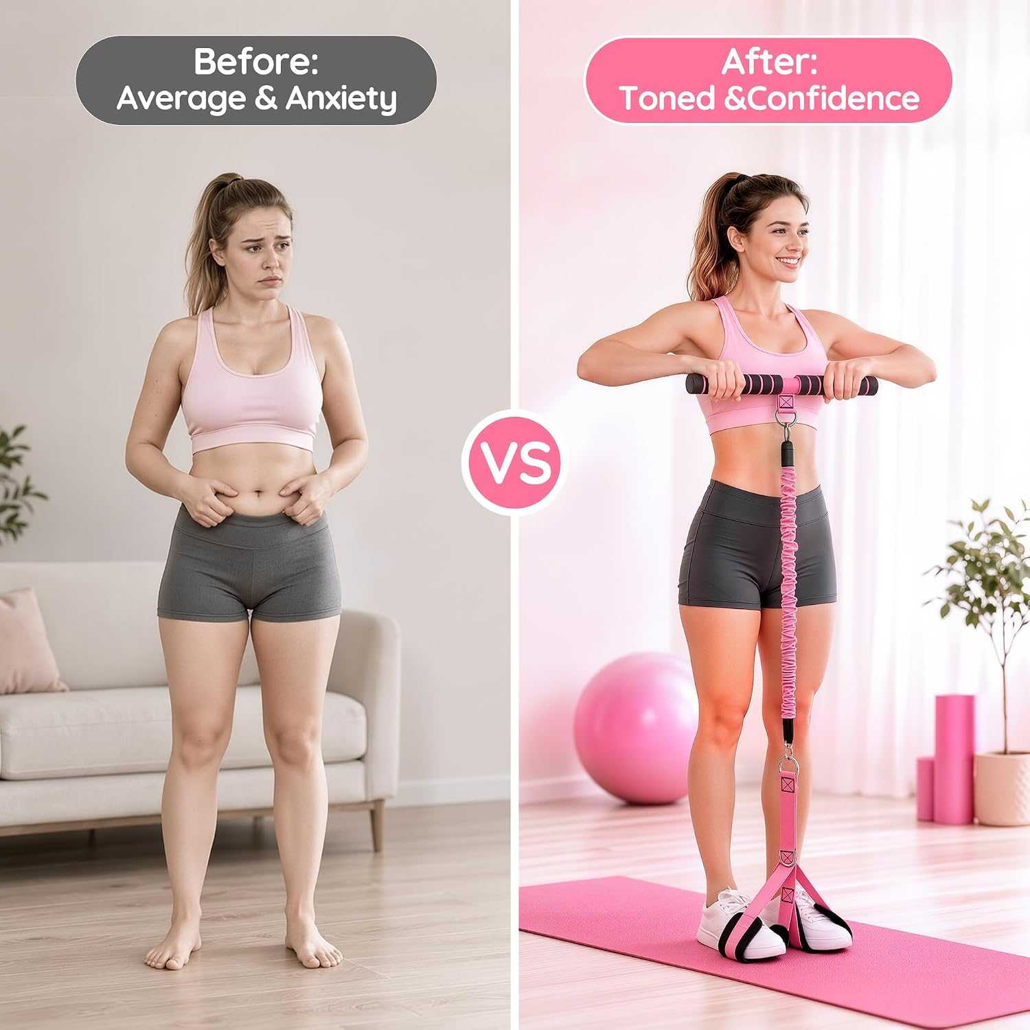 Aysoner Pedal Resistance Band with Handle: Adjustable 30-150 lbs image 2