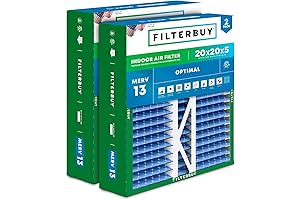 Filterbuy 20x20x5 Air Filter MERV 13 - Enhanced Protection for Your Home