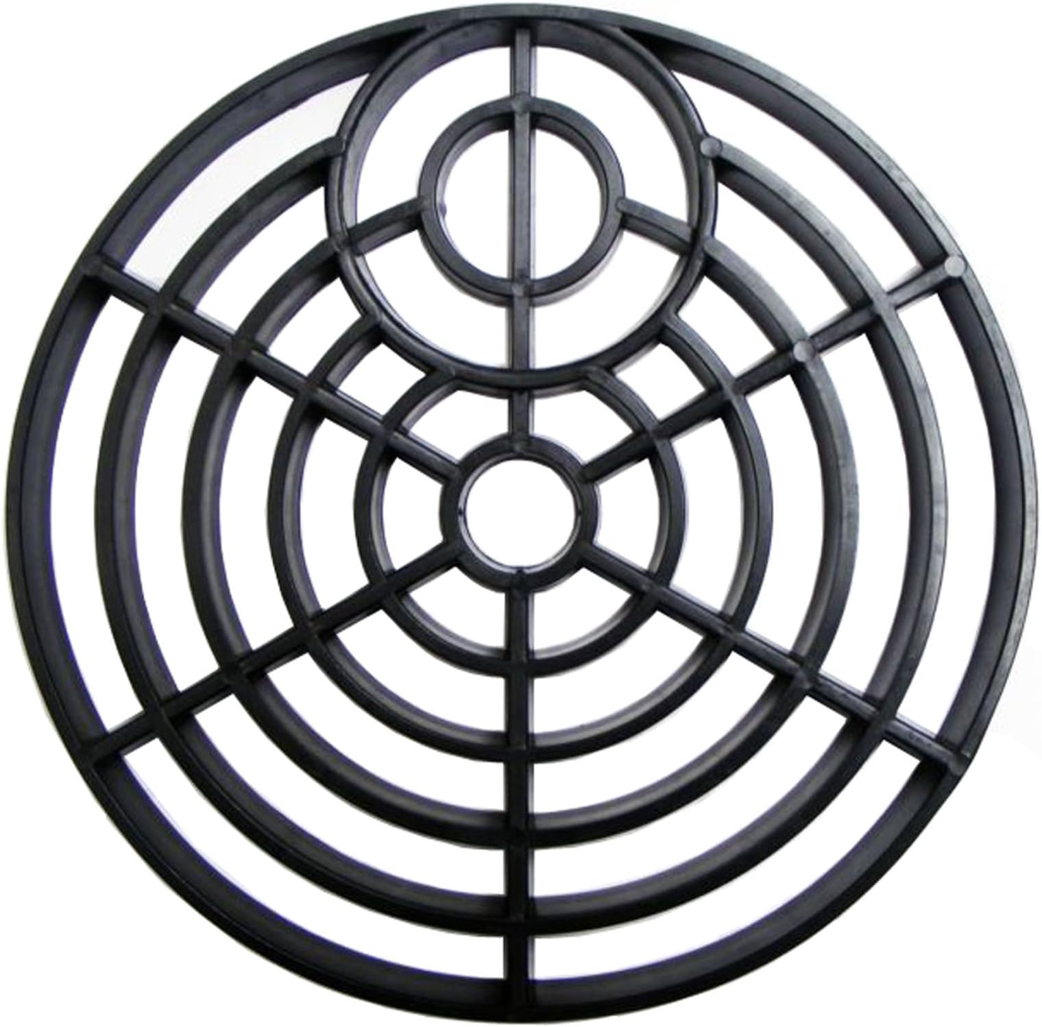ROUND 6" 15cm PLASTIC BLACK DRAIN COVER / GULLEY GRID / DRAINAGE GRILLE GULLY