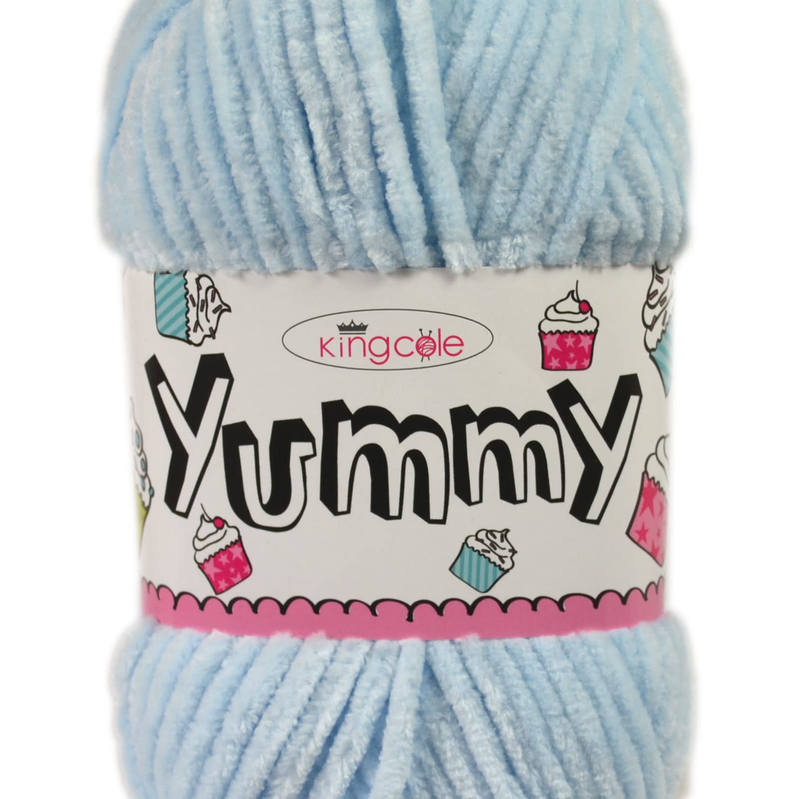King ColeYummy Chunky Supersoft Knitting Yarn 100g (4747 Ice Blue)