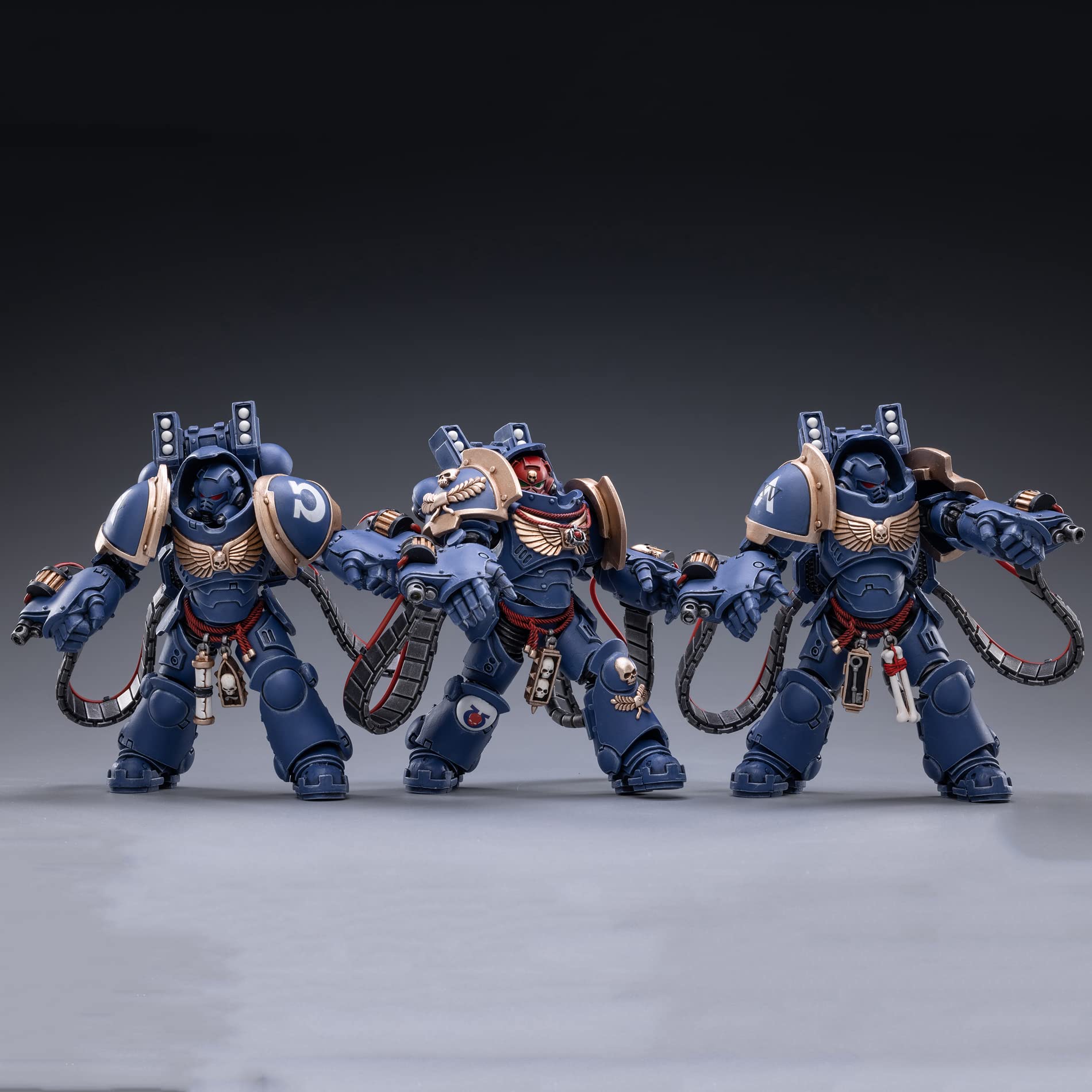 Pipigirl JoyToy 40K Genuine License 1/18 Soldier Action Figures, 4inch Army Military Extreme Warrior Models Kits(Pmaris Space Marines Black Templars) — view 9