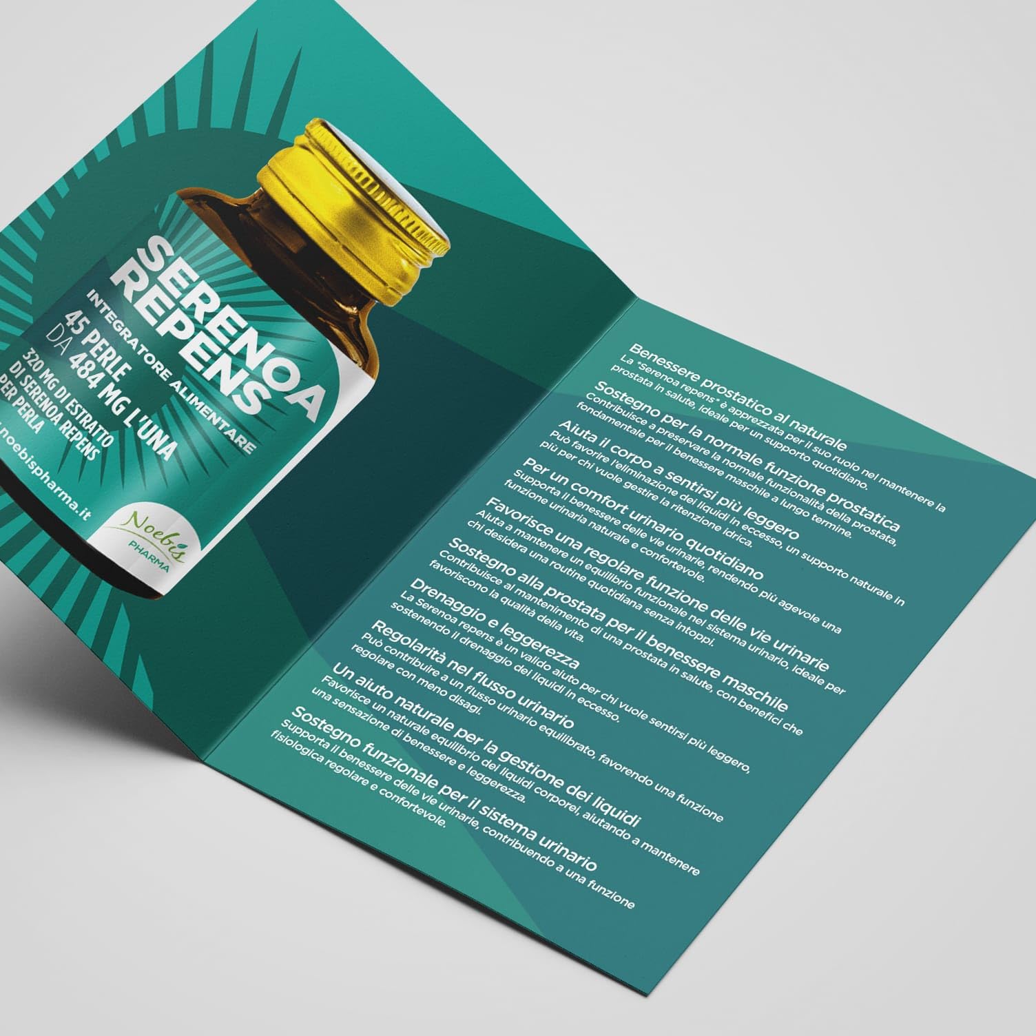 Serenoa Repens 45 Perle Softgels - Estratto 320 mg per Perla - Noebis Pharma (Confezione da 1)