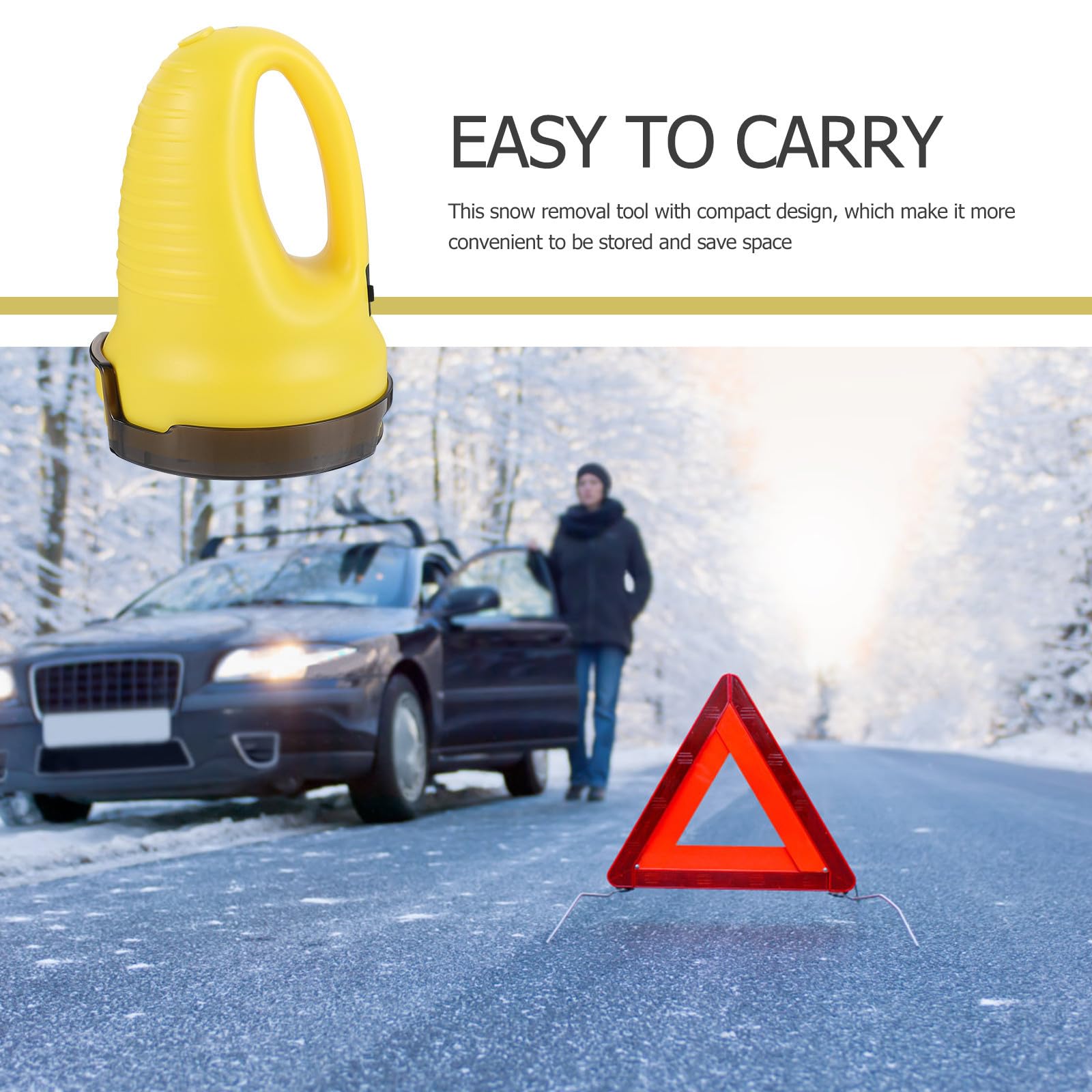 OUNONA Elektronischer Schneeschaber fürs Auto mit Abs Material und 3000 Mah Akku zur Frostentfernung im Winter für Effektive Scheibenreinigung